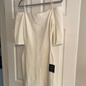 Lulu's Cream Strapless Dress